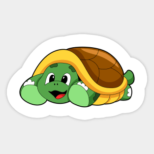 Turtle with Shell as Blanket Sticker